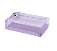 Gedy Auckland Soap, Size and Weight: 3 x 11 x 7 cm & 0.13 kg, Solid Soap Holder in Transparent Resin, Lilac Finish, R&D Design, Handmade, 2 Year Warranty, Unique