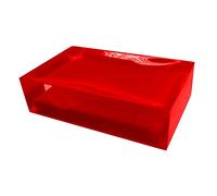 Gedy Auckland Soap, Size and Weight: 3 x 11 x 7 cm & 0.13 kg, Solid Soap Holder in Transparent Resin, Red Finish, R&D Design, Handmade, 2 Year Warranty, Unique
