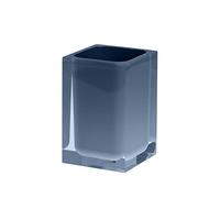 GEDY | Auckland Toothbrush Holder in Transparent Resin Color Petroleum Blue, Dimensions 11 x 7 x 7 cm and Weight 0.25 kg