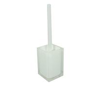 Gedy Auckland White, Dimensions and Weight: 37.5 x 9.8 x 9.8 cm & 0.85 kg, Made Clear Resin, Toilet Brush Design by R&S, Handmade, 2 Year Warranty, Unica
