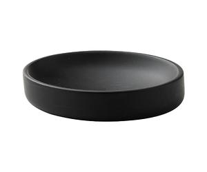 Gedy Brenda Soap Dish, Resin, Matte Black, 13.7 x 9.8 x 2.8