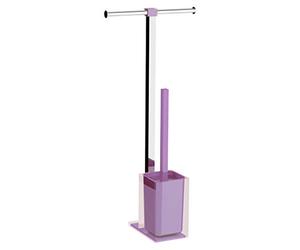 Gedy by Nameeks Rainbow Standing Towel Holder Lilac RA32 Contemporary Resin Italian Bathroom Accessories Set