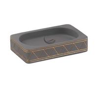 Gedy Calipso Soap Dish, Cement, Grey, 11.8 X 7.5 X 2.6