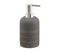 Gedy Calipso Soap Dispenser, Cement, Grey, 8.2 x 8.2 x 17.6
