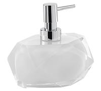Gedy Chanelle Soap Dispenser, Resin, White, 7.8 x 11.5 x 12.6