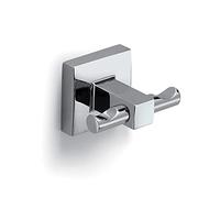 Gedy Chrome G-Pukhet Double Coat Hanger Finish 4.5 x 6.5 x 4.8 cm Stainless Steel and Cromall Towel Rail R&S Design Unique