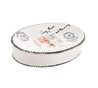 Gedy Clothilde Soap Dish, Ceramic, White, One Size