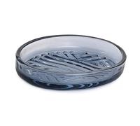 Gedy Corinne Soap Dish, Glass, Blue, 13 x 9.3 x 2.4