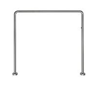 GEDY Corner Curtain Frame Chrome, Measurements: 80 x 80 x 80 cm, Pipe Lengths Can be trimmed, Suitable for Curtains Width from 180 cm to 240 cm, Steel Shower Rod, R&D Design, 2 Year Warranty, Unique
