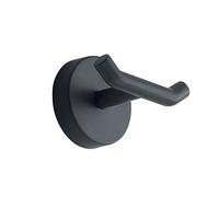 Gedy Eros Double Hanger Stainless Steel Matte Black | L7 x P4.6 x H5 cm | Stainless Steel | Wall Screws or Tail | Matte Black
