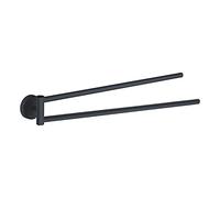 Gedy Eros Double Towel Rail, Stainless Steel, Black, 6 x 35 x 4.5 cm