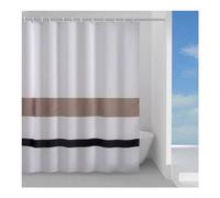 Gedy Fabric Shower Curtain LIVING 240x200cm White Brown Black