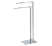 Gedy Felix Bathroom Towel Rail with 2 Fixed Arms, Chrome, Stainless Steel and Metal, 20 x 39.2 x 77.8 cm