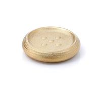 Gedy G-Astrid Bathroom Soap Dish Gold, Size 2.6 X 12 X 12 CM Weight 0.22 Kg, Ceramic Soap Holder, Year Warranty 2, R&D Design, Unique