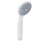 Gedy G-Easy 03 Shower Head, 1 Jet Shower Head, ABS White Finish, 5 Year Warranty, R&D Design, Anti-Sand Shower Filter Included