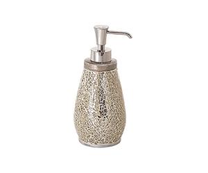 Gedy G-Forget-Me Not Cream Soap Dispenser for Bathroom Made of Ceramic and Glass 2 Year Guarantee Dimensions 19 x 8.5 x 8.5 cm and Weight 0.45 kg R&S Design, One Size