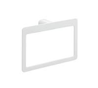 Gedy G-Kuala Lumpur Towel Ring, White, Bathroom Towel Holder Made of Cromall, Brass and Glass, 2 Year Warranty, Measures 15 x 23 x 5 cm and Weight 0.5 kg, R&D Design