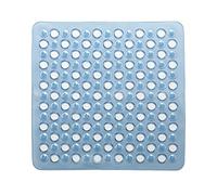 Gedy G-Maim Non-Slip Shower with Suction Cups, Size: 50 x 50, Resin Bath Mat, Blue Finish, R&D Design, Made in Italy, Machine Washable Mat, 2 Years Warranty, Unique