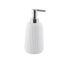 Gedy G-Marika White Soap Dispenser Bathroom Made of Stainless Steel and Cromall, Measures 18 x 8 x 8 cm and Weight 0.35 kg, R&D Design, 2 Years Warranty, One Size