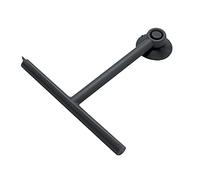 Gedy G-Mirissa Shower Squeegee Black and Hook with Suction Cup, Resin and Rubber Glass Cleaner, Measures 23 x 22 x 3 cm and Weight 0.1 kg, 2 Year Warranty, R&D Design