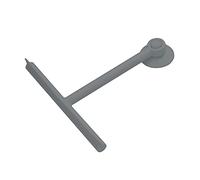 Gedy G-Mirissa Shower Squeegee Grey and Hook with Suction Cup, Glass Cleaner in Resin and Rubber, Measures 23 x 22 x 3 cm and Weight 0.1 kg, 2 Year Warranty, R&D Design