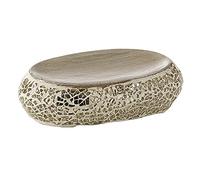 Gedy G-Myosotis soap Dish Cream, Components Made of Ceramic and Glass, Dimensions VCM and Weight 0.315 kg, Design R&S, One Size