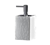 Gedy G-New Martina White Soap Dispenser for Bathroom, Stainless Steel and Cromall, Dimensions 16 x 7.5 x 7.5 cm and Weight 0.388 kg, Design R&S, Unique