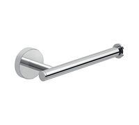 Gedy G-Osaka Toilet Roll Holder, Chrome Colour, Cromall Components, Stainless Steel and Satin Glass Container, Dimensions 5 x 17 x 7.6 cm and Weight 0.154 kg, Design R&S