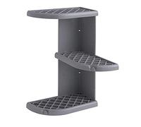 Gedy G-Oscar Corner Shower Color, Dimensions 37.3 x 23 x 23 cm, Weight 0.35 kg, Resin Bathroom Shelf, Grey Finish, Research and Development Design, Unique