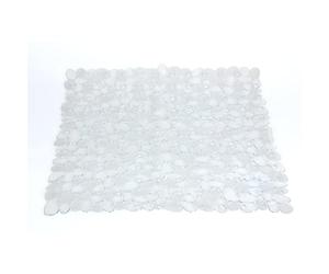 Gedy G-River Non-Slip Shower with Suction Cups, Size: 54 x 54, Resin Bath Mat, Transparent Finish, R&D Design, Made in Italy, Machine Washable Mat, 2 Years Warranty, Unique