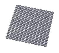 Gedy G-Soap 32 x 32 cm Non-Slip Sink with Suction Cups, Resin Bath Mat, Silver, R&S Design, Made in Italy, Machine Washable, Unique