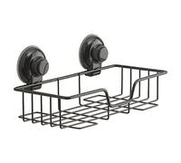 Gedy | Hot Rectangular Shower Holder in Black Wire and Suction Cup Fixing, Dimensions 12 x 27.5 x 13.7 cm and Weight 0.3 kg