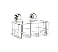Gedy | Hot Rectangular Shower Holder in Chrome Wire and Suction Cup Fixing, Dimensions 17 x 26.2 x 15.8 cm and Weight 0.45 kg