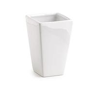 GEDY | Karima Ceramic Toothbrush Holder, White, Dimensions 11.8 x 7.5 x 7.5 cm and Weight 0.25 kg