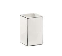 Gedy Lucrezia portacepillos, Ceramic, White, 7 x 7 x 11