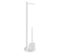 Gedy Mammolo Foot Column with Brush and postarollo, Aluminium, white, 20 x 20 x 78 cm