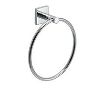 Gedy Manila Towel Ring Chrome 304 Stainless Steel Cromall and Satin Glass Design R & S 19.7 x 18.2 x 6.9 cm