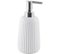 Gedy Marika Soap Dispenser, Ceramic, White, 8 x 8 x 18