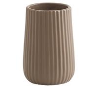 Gedy Marika Toothbrush Holder, Ceramic, Tortora, 8 x 8 x 11.6