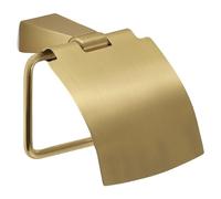 Gedy Matte Gold Tonale Roll Holder with Lid