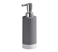 Gedy G-New Mizar, Grey, Bathroom Soap Dispenser Made of Ceramic, 2 Year Warranty, Measures 19.2 x 6.4 x 6.4 cm and Weight 0.23 kg, R&D Design, Unica