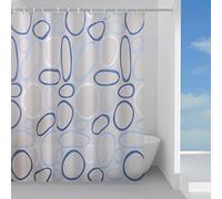 Gedy | Peva Shower Curtain Bowls, Blue Finish, Dimensions 200 x 240 x 0.1 cm and Weight 0.5 kg