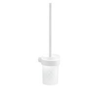 Gedy PIRENEI Brush, Glass Brass chromall Crystal, Matte White, 8,4x10,4x37cm