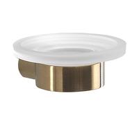 Gedy PIRENEI SOAP Box, Brass Crystal chromall, Matte Gold