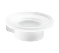 Gedy PIRENEI SOAP Box, Brass Crystal chromall, Matte White