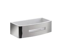 Gedy Poseidon Rectangular Shower Caddy in White/Polished Steel