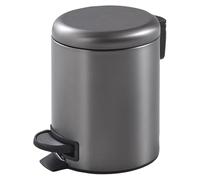 Gedy Potty 5 Litre Pedal Bin with Lid - Gun Metal