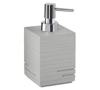 Gedy Quadrotto Soap Dispenser Resin Grey 8.2 x 8.2 x 16