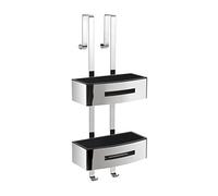 Gedy Rectangular Shower Basket, Black, Non Applicable
