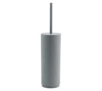 Gedy Sharon Toilet Brush Plastic Lightweight and Durable Matt Grey with Tuft Black Nylon Bristles, Toilet Brush Holder 100% Made in Italy